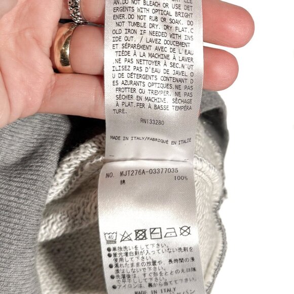 Thom Browne Diagonal Tricolour Stripe Grey Sweatshirt - Picture 5 of 9